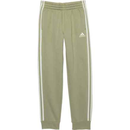 adidas Big Boys Fleece 3S Joggers in M Green