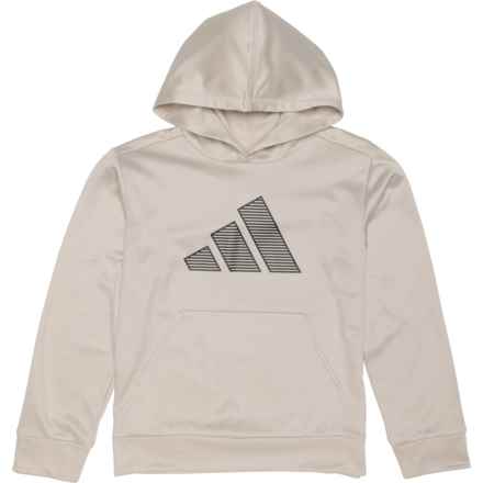 adidas Big Boys Fleece Hoodie in Natural