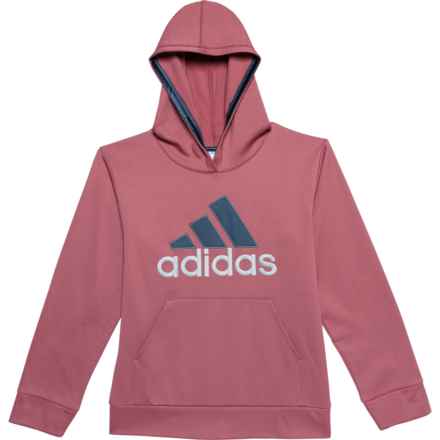 adidas Big Boys Fleece Hoodie in Red