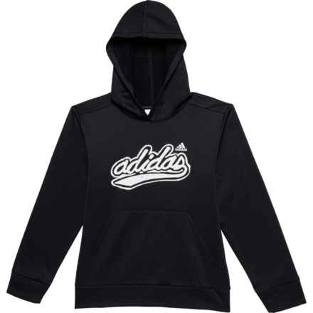 adidas Big Boys Graphic Fleece Hoodie in Black