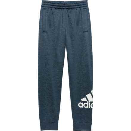 adidas Big Boys Marled French Terry Logo Joggers in Collegiate Navy Heather