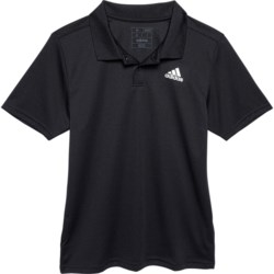 adidas Big Boys Mesh Golf Polo Shirt - Short Sleeve in Black