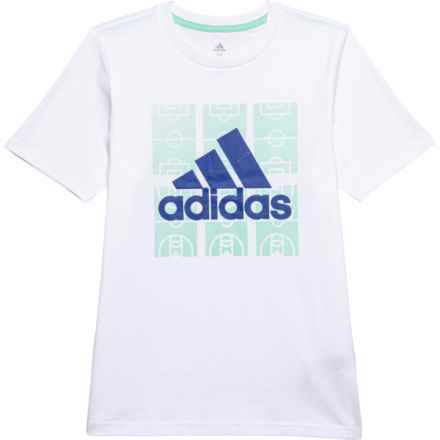adidas Big Boys On the Court T-Shirt - Short Sleeve in White