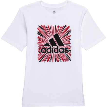 adidas Big Boys Optimist Sport T-Shirt - Short Sleeve in White