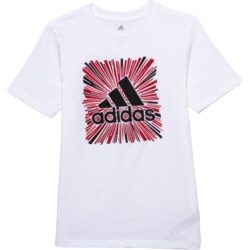 adidas Big Boys Optimist Sport T-Shirt - Short Sleeve in White