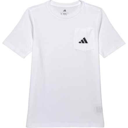 adidas Big Boys Pocket T-Shirt - Short Sleeve in White