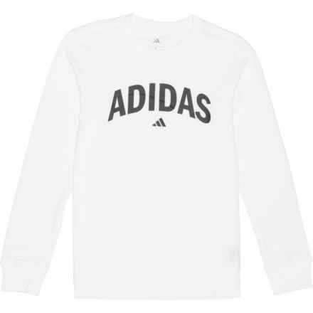 adidas Big Boys Repeat T-Shirt - Long Sleeve in White