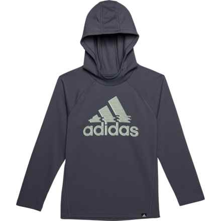 adidas Big Boys Scuba Train Hooded Shirt - Long Sleeve in Dark Grey