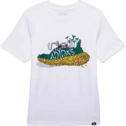 adidas Big Boys Shoe Garden T-Shirt - Short Sleeve in White