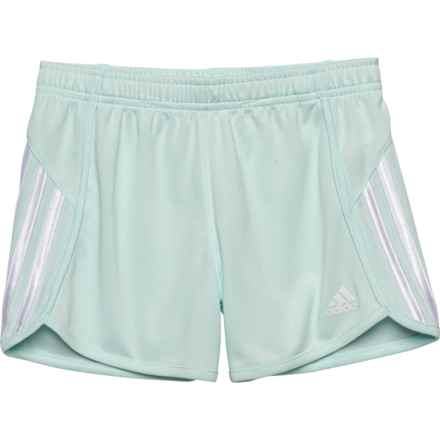adidas Big Girls 3-Stripe Mesh Shorts in Ice Mint