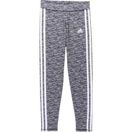 adidas Big Girls 3-Stripe Print Tights in Black