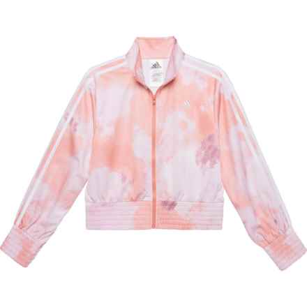 adidas Big Girls AOP Fashion Track Jacket in Peach