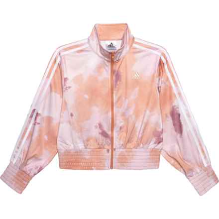 adidas Big Girls AOP Fashion Track Jacket in Peach