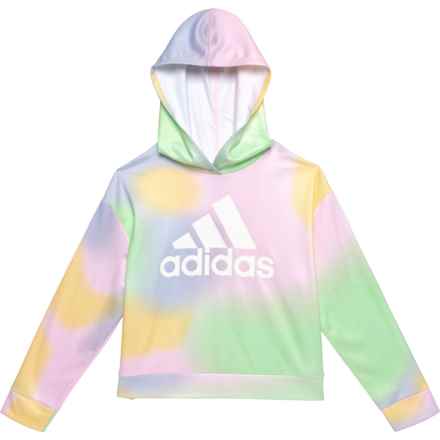 adidas Big Girls AOP Fleece Hoodie in Pink Multi