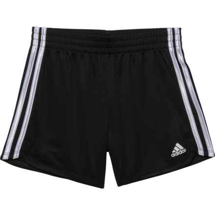 adidas Big Girls Athletic Shorts in Black/White