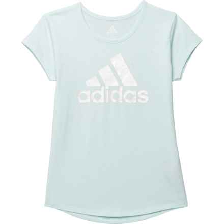 adidas Big Girls Badge of Sport T-Shirt - Short Sleeve in Ice Mint