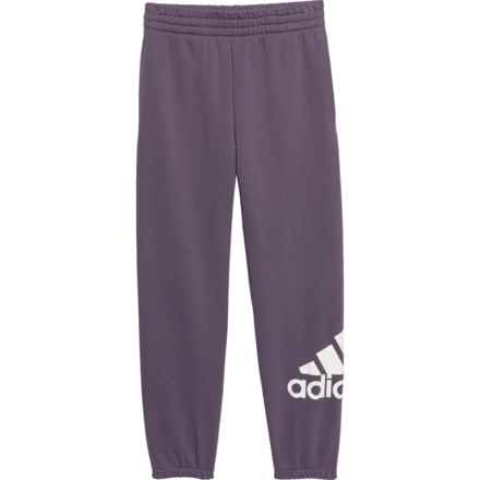 adidas Big Girls Essential Sportswear Logo Joggers in Dark Purple