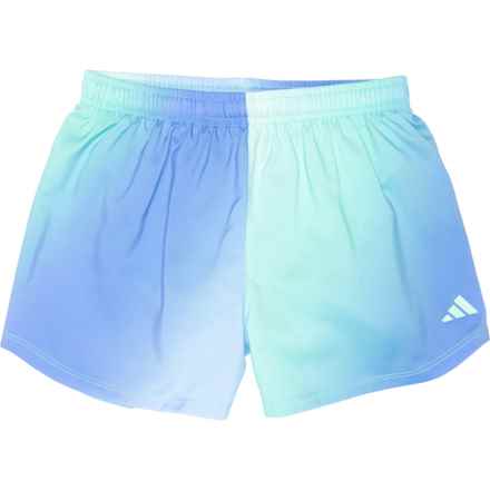 adidas Big Girls Gradient Shorts - Built-In Brief in Blue/Green