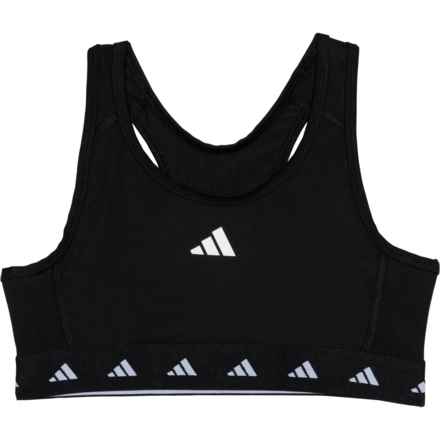 adidas Big Girls Power React Sports Bra - Low Impact in Black