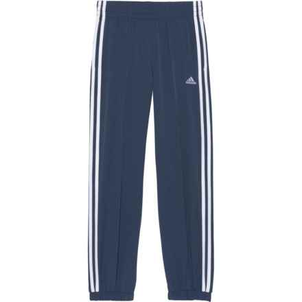 adidas Big Girls Woven 3S Pants in Light Navy