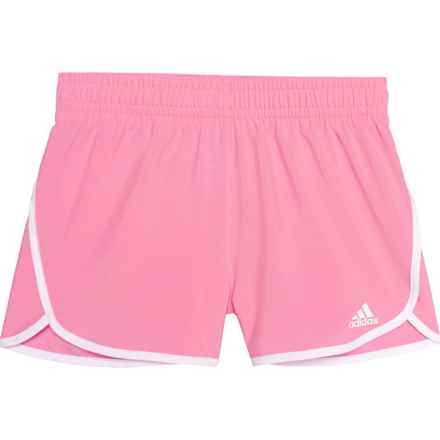 adidas Big Girls Woven Soccer Shorts in Bliss Pink