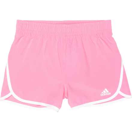 adidas Big Girls Woven Soccer Shorts in Bliss Pink