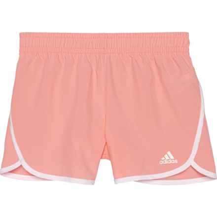 adidas Big Girls Woven Soccer Shorts with Binding in Pink