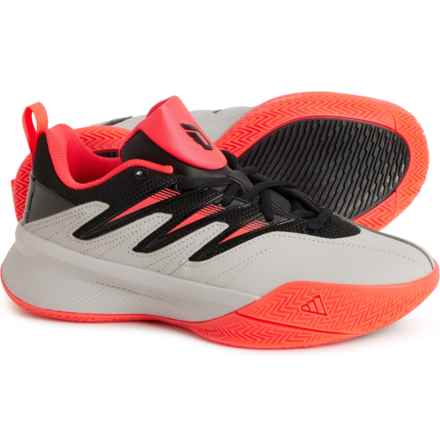 adidas Boys Dame Certified 3 Basketball Shoes in Core Black/Lucid Red/Grey
