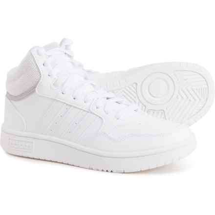 adidas Boys Hoops 3.0 Mid Court Shoes in Ftwr White