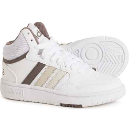 adidas Boys Hoops 3.0 Mid Court Shoes in Ftwr White