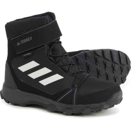 adidas Boys Terrex Snow Cloudfoam® Hiking Boots - Waterproof, Insulated in Chalk White/Core Black