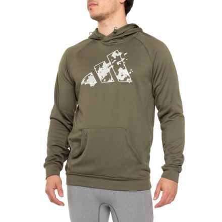 adidas Brand Love Novelty Hoodie in Olive Strata