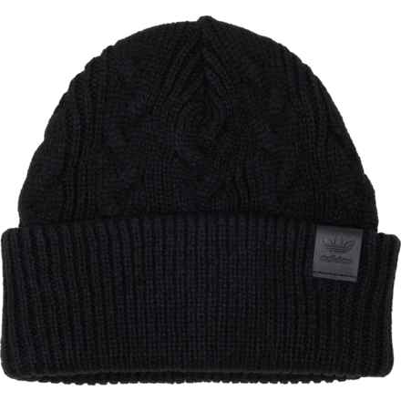 adidas Cable Knit Beanie in Black