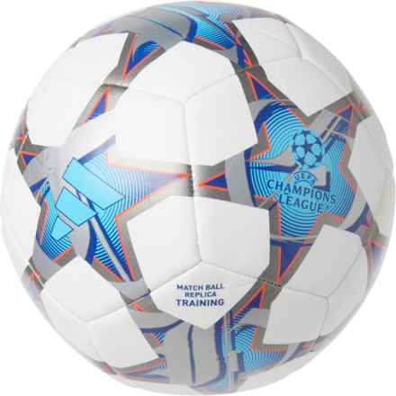adidas Champions League Training Soccer Ball in White/Silver Metal