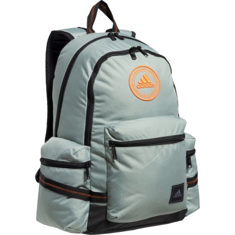 adidas City Icon Backpack Silver Green Impact Orange Save 30