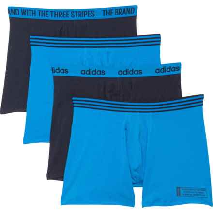 adidas Core Cotton Boxer Briefs - 4-Pack in Blue Rush/Legend Ink Blue