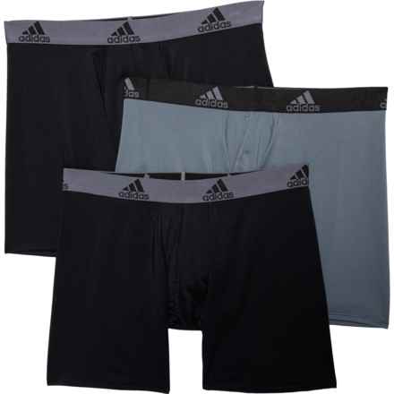 adidas Core-Performance Boxer Briefs - 3-Pack in Black/Onix Grey/Black