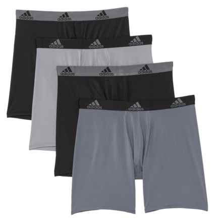 adidas Core Performance Boxer Briefs - 4-Pack in Black/Gray
