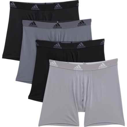 adidas Core-Performance Boxer Briefs - 4-Pack in Black/Onix Grey/Grey