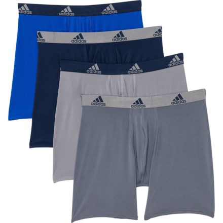 adidas Core Sport-Performance Boxer Briefs - 4-Pack in Blue/Navy/Grey