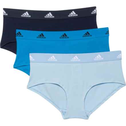 adidas Cotton Panties - 3-Pack, Boy Shorts in Night Indigo & Pulse Blue & Clear Sky