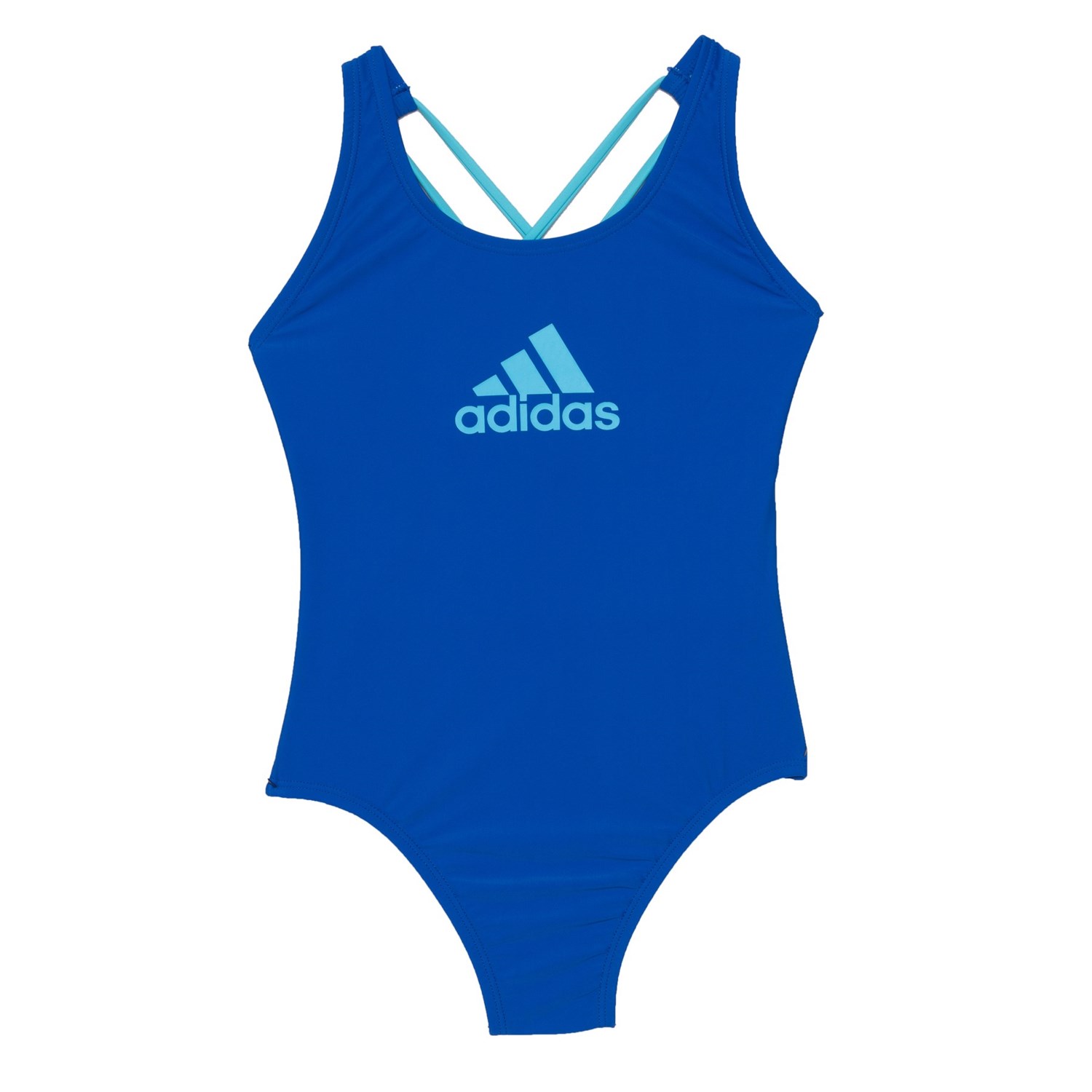 adidas performance blue racerback swimsuit