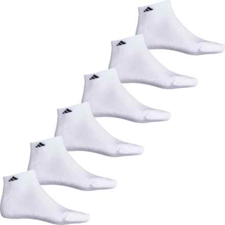 adidas Cushioned AEROREADY Low-Cut Socks - 6-Pack, Below the Ankle (For Men) in White/Black