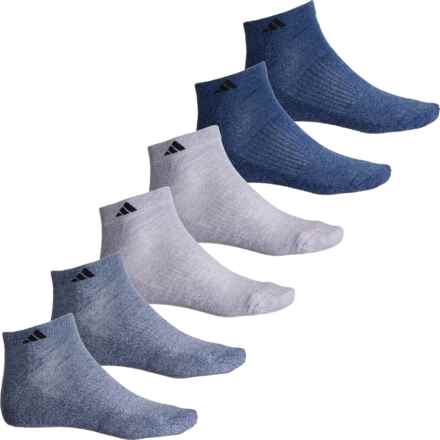 adidas Cushioned Athletic Low-Cut Socks - 6-Pack, Ankle (For Men) in Blue