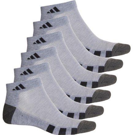 adidas Cushioned Mixed Low-Cut Socks - 6-Pack, Ankle (For Men) in Heather Grey/Heather Dark Grey/Black