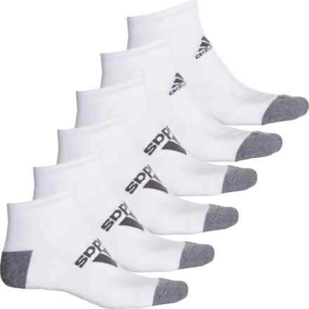 adidas Cushioned Mixed Low-Cut Socks - 6-Pack, Ankle (For Men) in White/Onix Grey