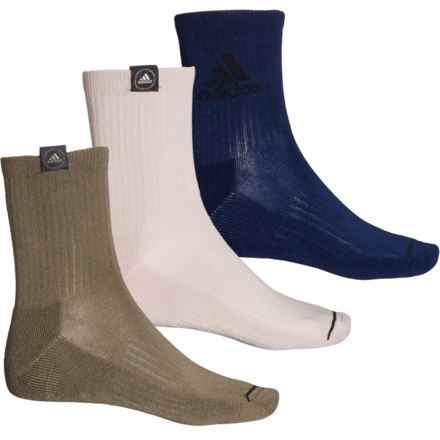 adidas Cushioned Sport 2.0 AEROREADY Socks - 3-Pack, Quarter Crew (For Men) in Wonder Beige/Collegiate Navy/Olive Strata Green