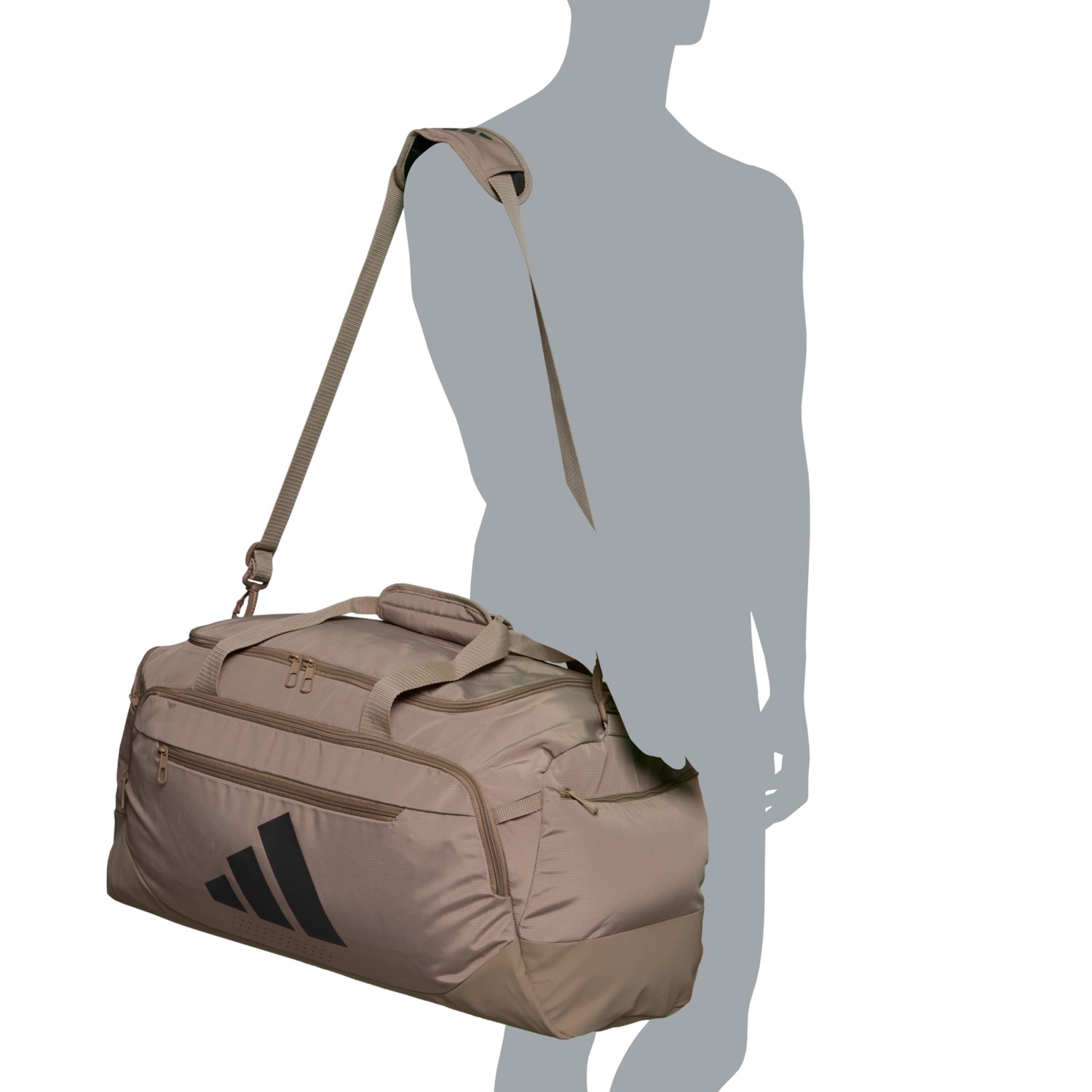 adidas Defender 5 Medium Duffel Bag - Chalky Brown-Gunmetal - Save 16%
