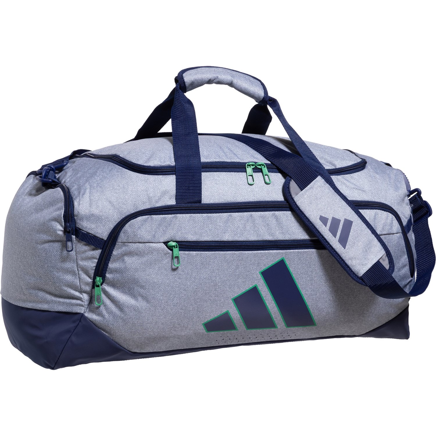 adidas Defender 5 Medium Duffel Bag - Twill Grey-Dark Blue-Semi