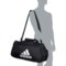 6DMKU_3 adidas Diablo II Duffel Bag - Medium, Black-White